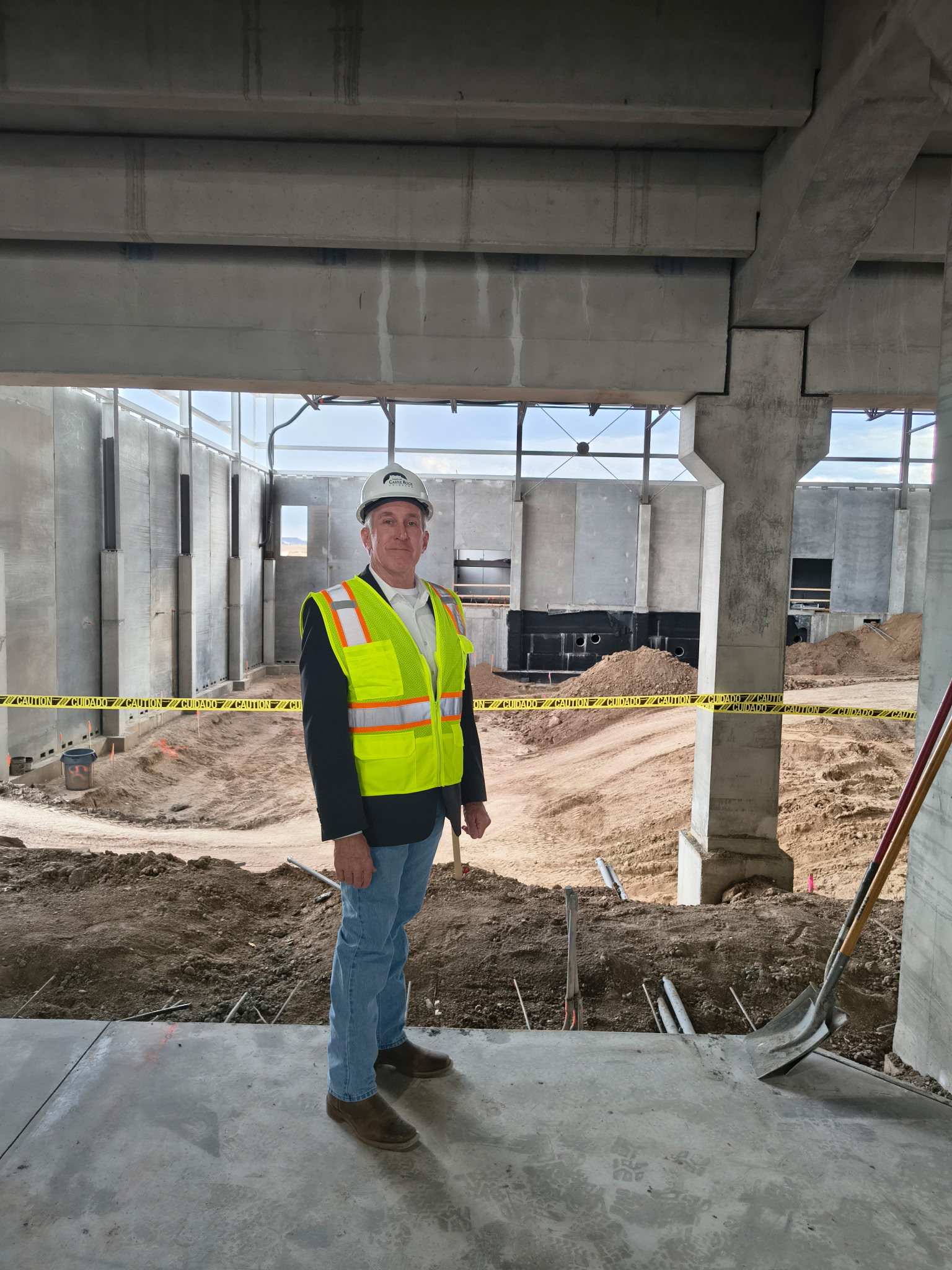 Tim Dietz at the new Douglas County recreation center construction site